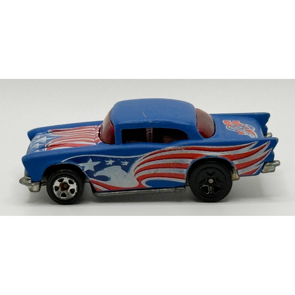 Hot Wheels Star & Stripes '57‎ Chevy Red/White/Blue With Graphics Die-Cast 1976